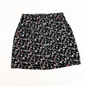 Little Moon Aritzia Navy Flower Print Mini Skirt Size Small MINT
